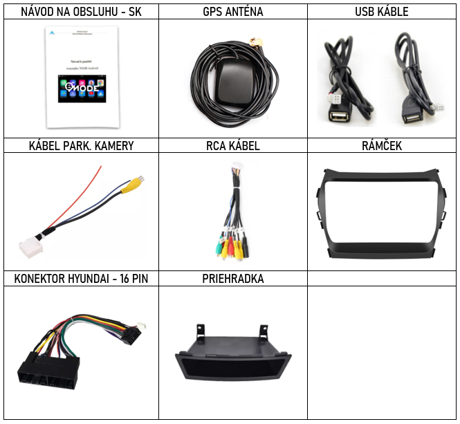SK Prislusenstvo pre autorádio Bmode pre Hyundai Santa fe ix45 s CarPlay AndroidAuto - evtech.sk